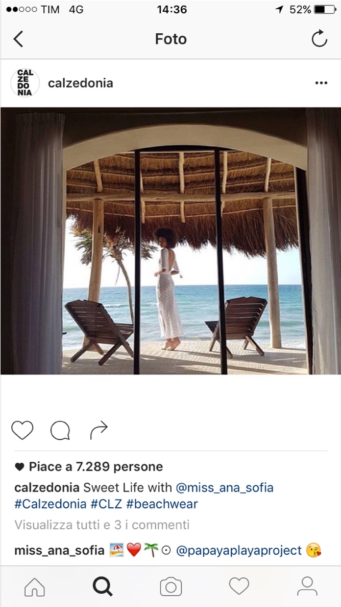 Post Calzedonia Instagram